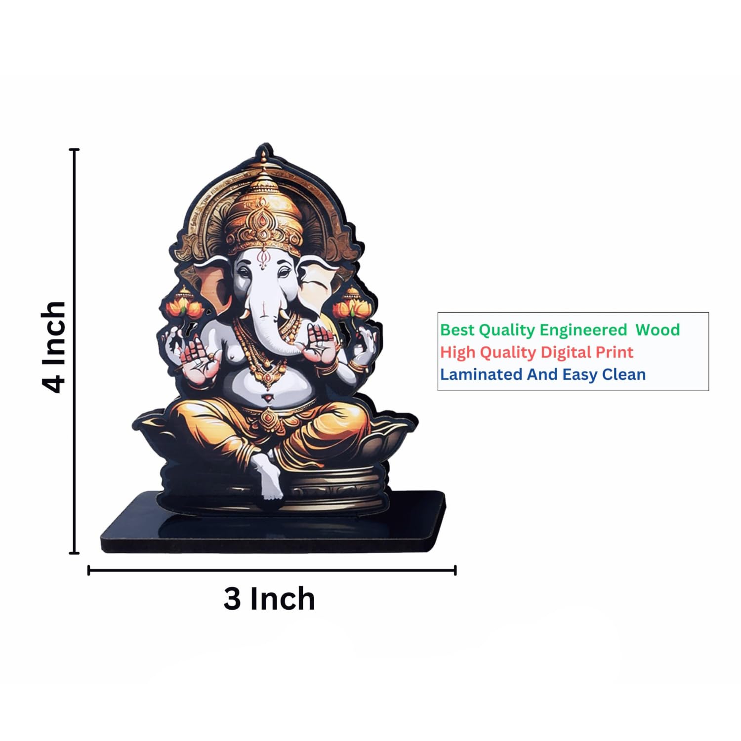 Expleasia Rakhi Set With Divine God Figure Table Stand | Table | Desk| Gift Item (Lord Ganesha) Rakhi Set For Brother, Rakhigift